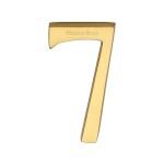 M Marcus Heritage Brass Numeral 7 - Concealed Fix 76mm